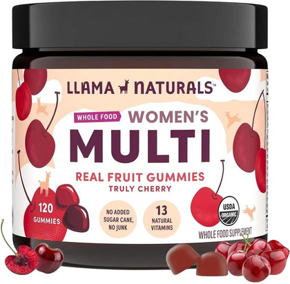 Llama Naturals Multivitamines pour Femmes, gummies à la cerise, 120 Ct