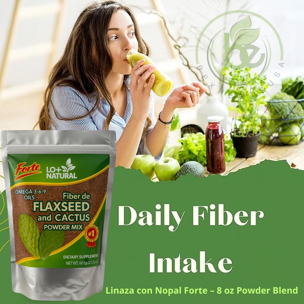 LO+NATURAL Linaza con Nopal Forte 209g ajoutée à un smoothie