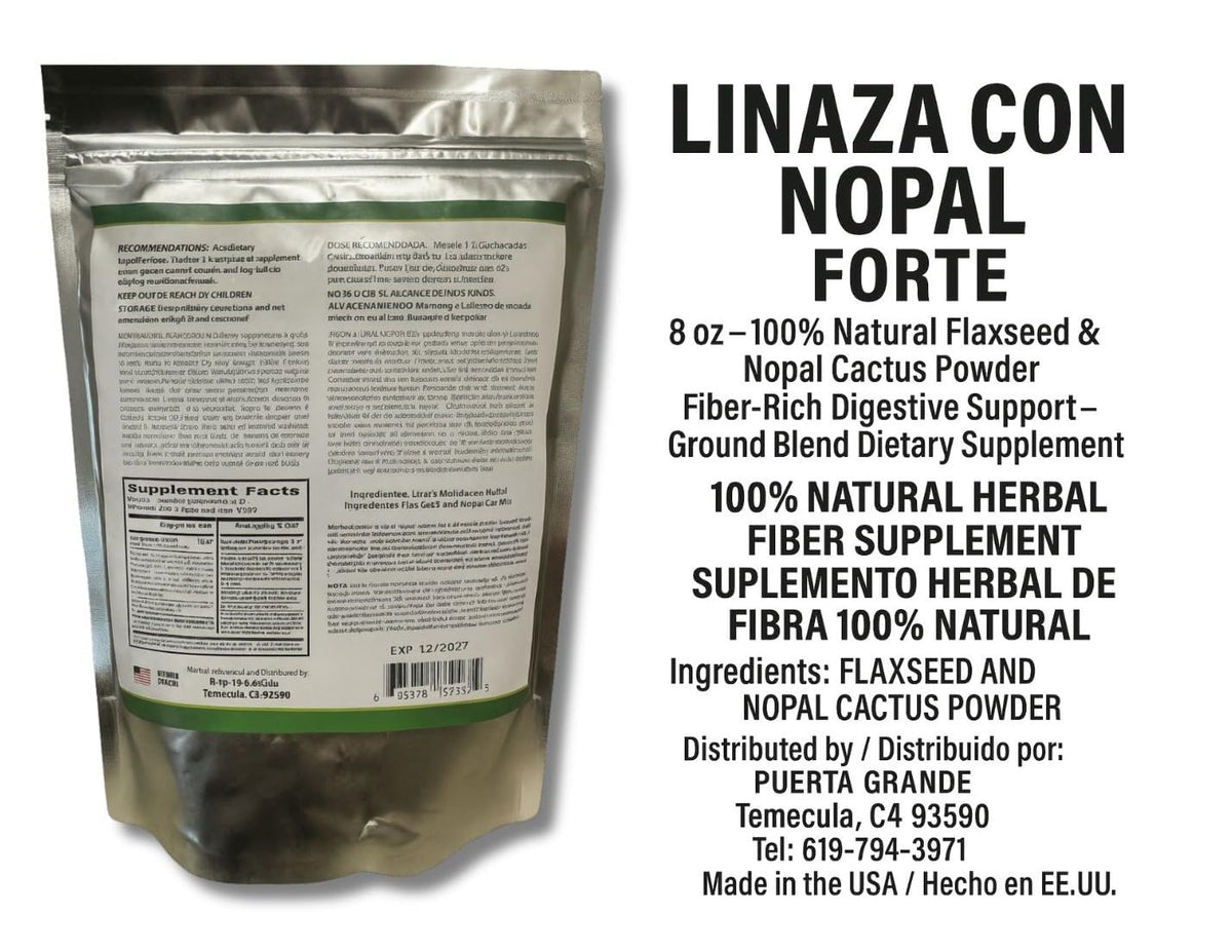 LO+NATURAL Linaza con Nopal Forte 209g avec des ingrédients naturels