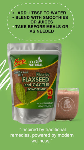 LO+NATURAL Linaza con Nopal Forte 209g vue de côté
