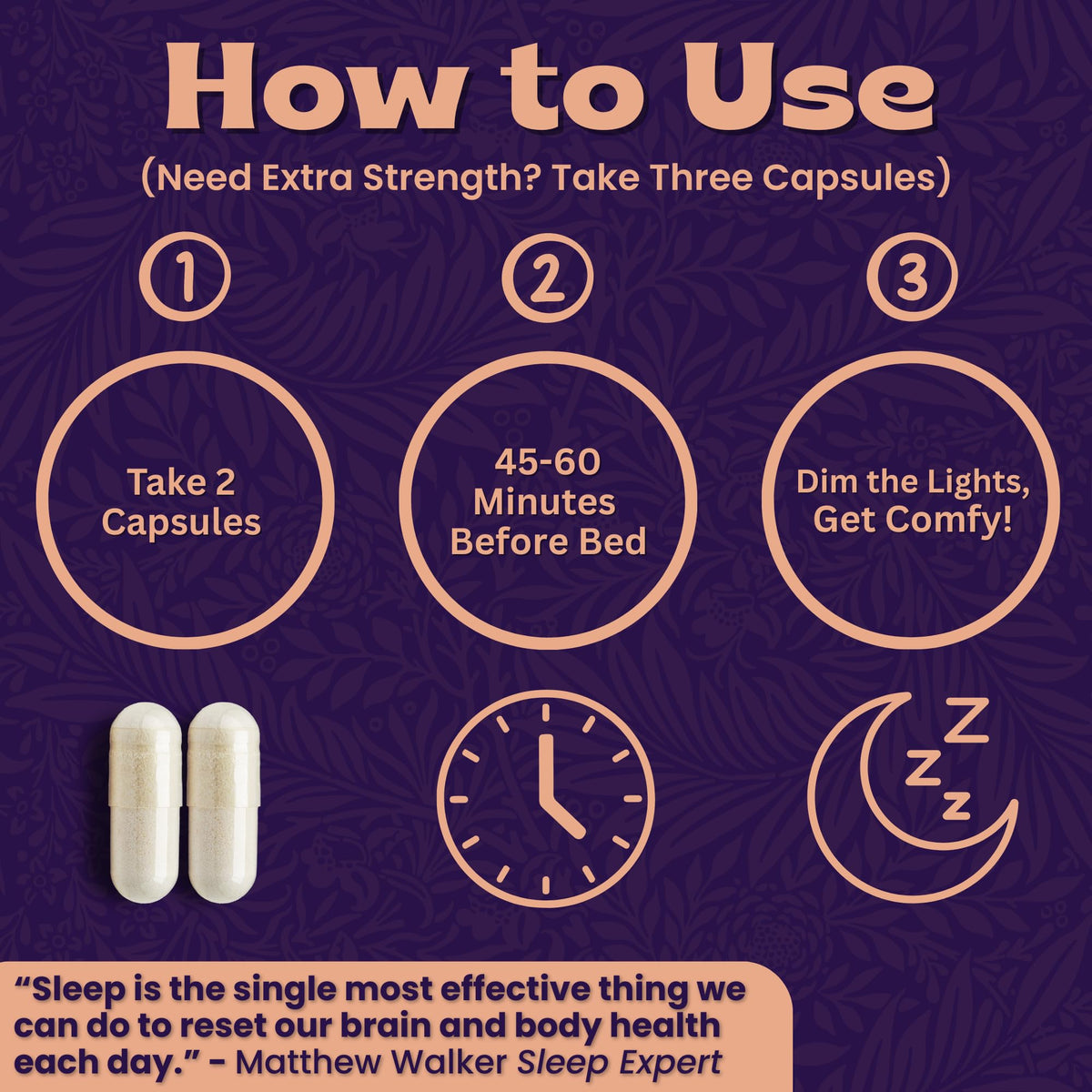 Local Nutrition Complément Sommeil 60 Capsules dans un cadre de nuit