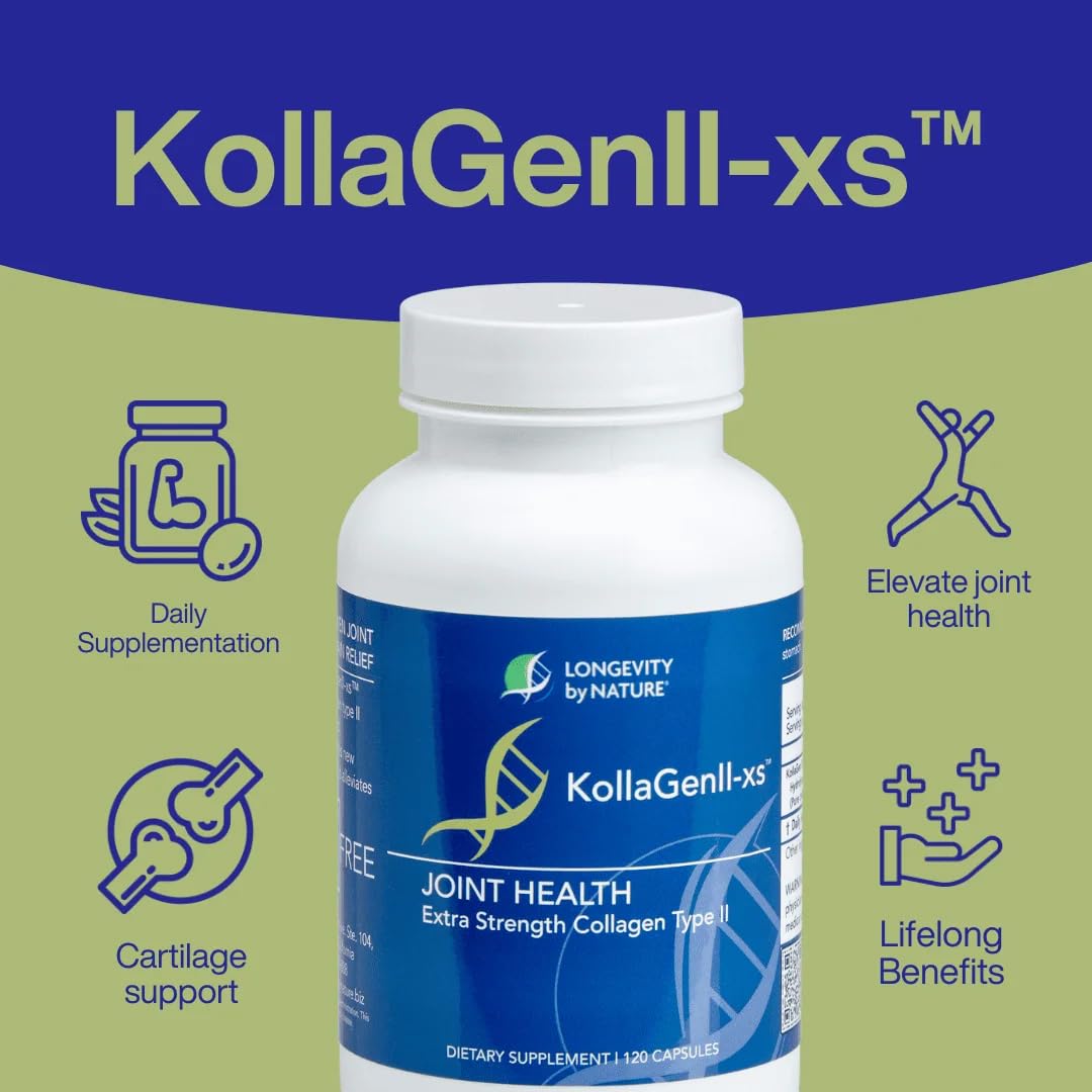 Longevity by Nature KollaGen II-XS capsules avec étiquette