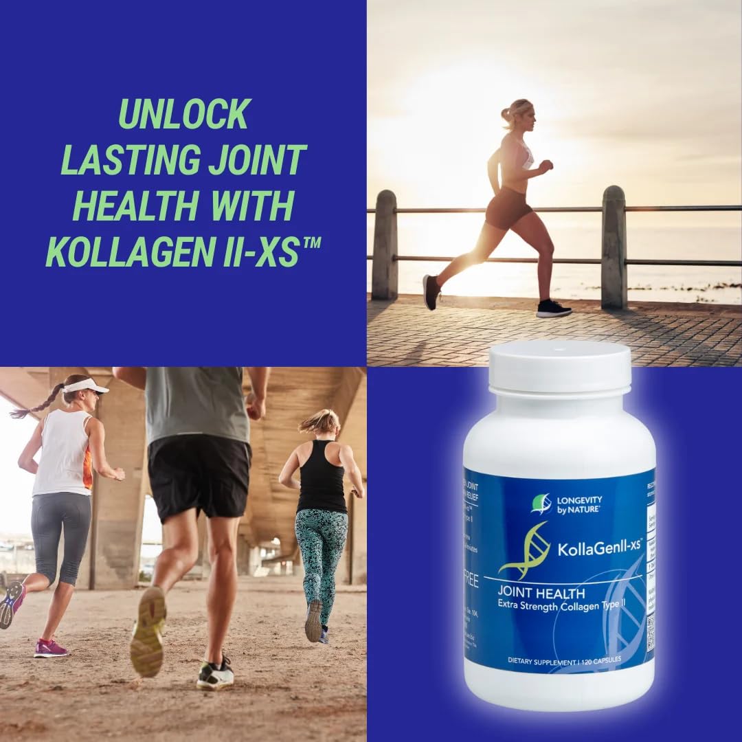 Longevity by Nature KollaGen II-XS capsules sur table