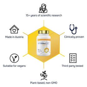 LONGEVITY LABS + capsules de spermidineLIFE en gros plan