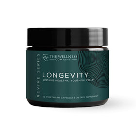 Longevity NR & Glutathione 60 capsules The Wellness Company front view