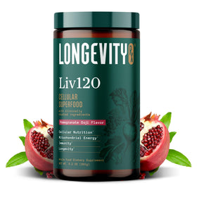 Longevity Rx Poudre Superaliment Liv120 363g vue avant avec emballage