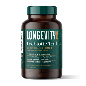 Longevity Rx Probiotic Trillion capsule front view