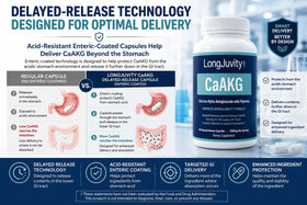 LongJuvity Labs Calcium Alpha-Ketoglutarate 1000mg capsule close-up