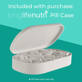 LongLifeNutri Alpha GPC 600mg présentation sur une table en bois