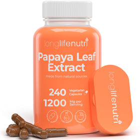 LongLifeNutri Extrait de Feuille de Papaye 1 200 mg bouteille vue avant