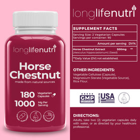 LongLifeNutri Extrait de Marronnier d'Inde 500mg packaging