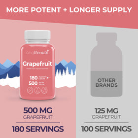 LongLifeNutri Extrait de Pépins de Pamplemousse 500mg capsules avec organiseur