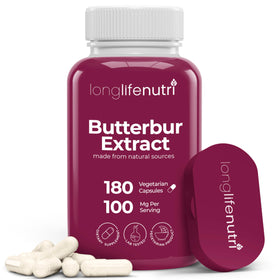 LongLifeNutri Extrait de Pétasite 100 mg vue de face de l'emballage