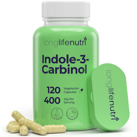 LongLifeNutri Indole-3-Carbinol 400mg 120 capsules végétales, vue de face