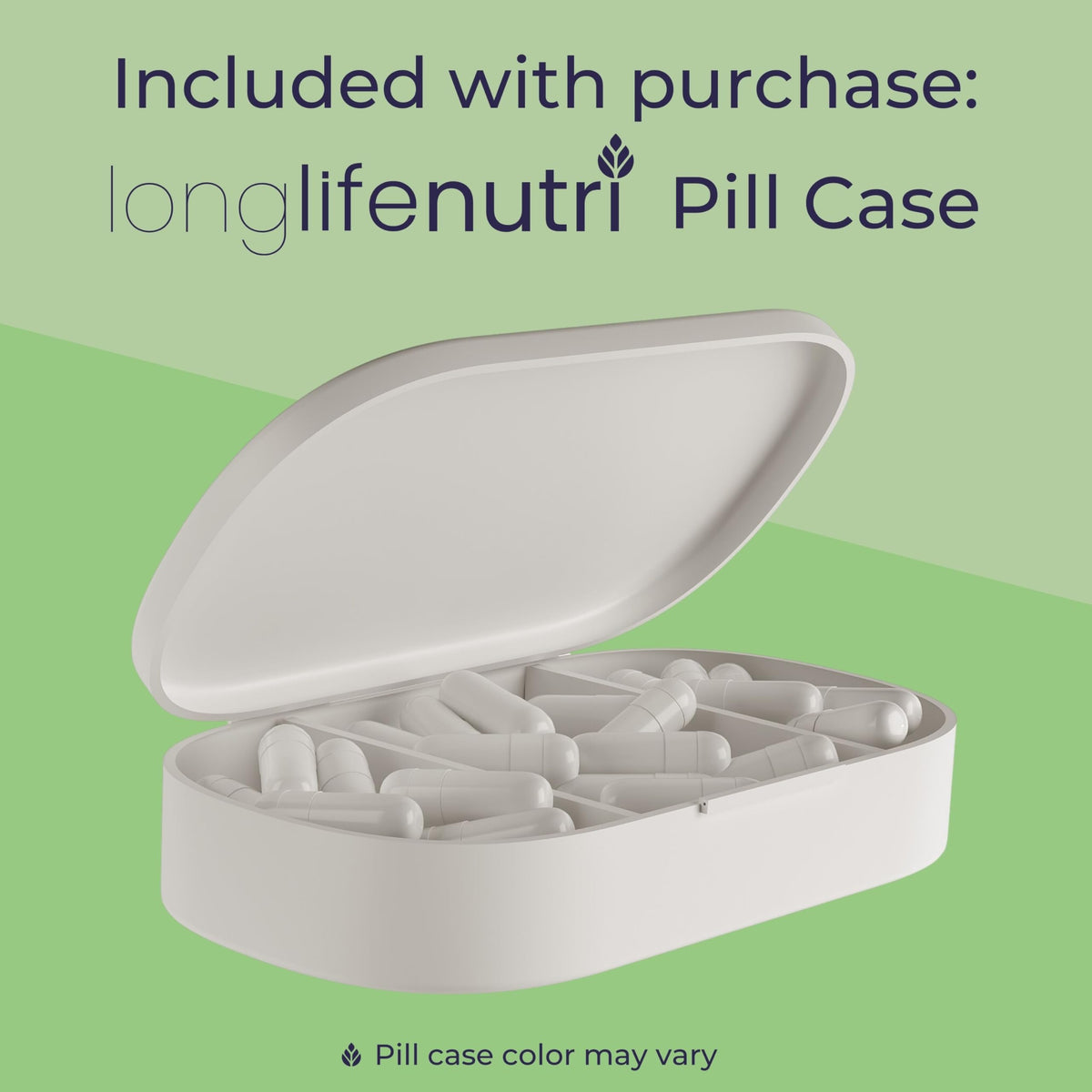 LongLifeNutri Indole-3-Carbinol 400mg capsules avec un organisateur de pilules