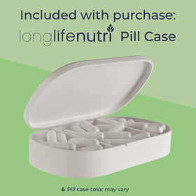 LongLifeNutri Indole-3-Carbinol 400mg capsules avec un organisateur de pilules