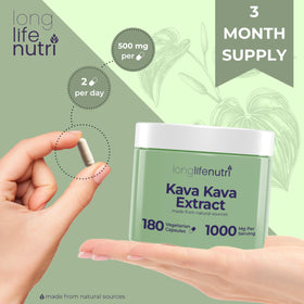 LongLifeNutri Kava Kava Extrait avec pilulier offert