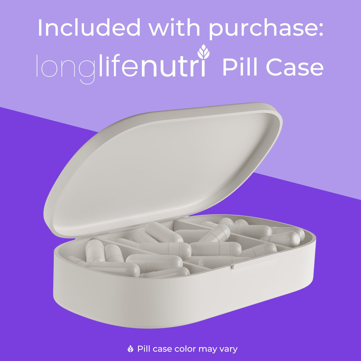 LongLifeNutri L-Tryptophan 500mg en gros plan sur la capsule