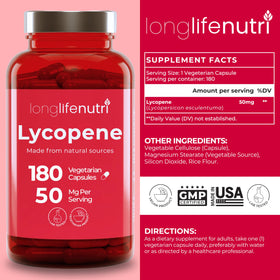 LongLifeNutri Lycopène 50mg gélules végétales étui