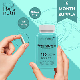 LongLifeNutri Pregnenolone 100mg étiquette du produit