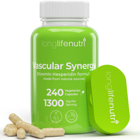 LongLifeNutri Vascular Synergy Complex 240 Capsules front view