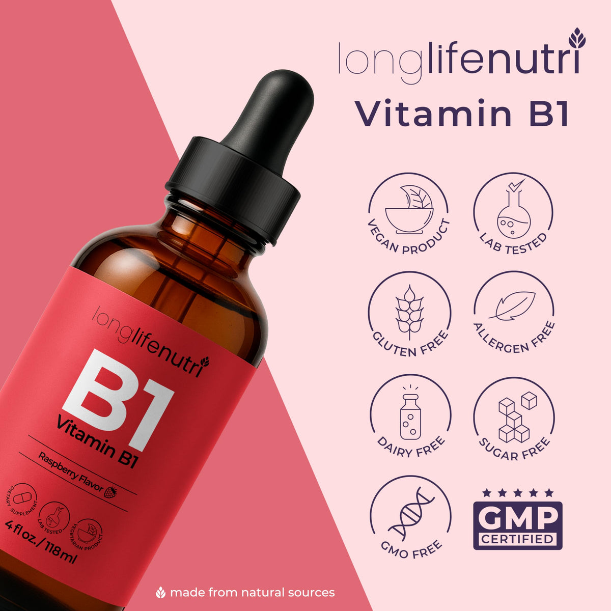 LongLifeNutri Vitamine B1 Gouttes Liquides en contexte d'utilisation