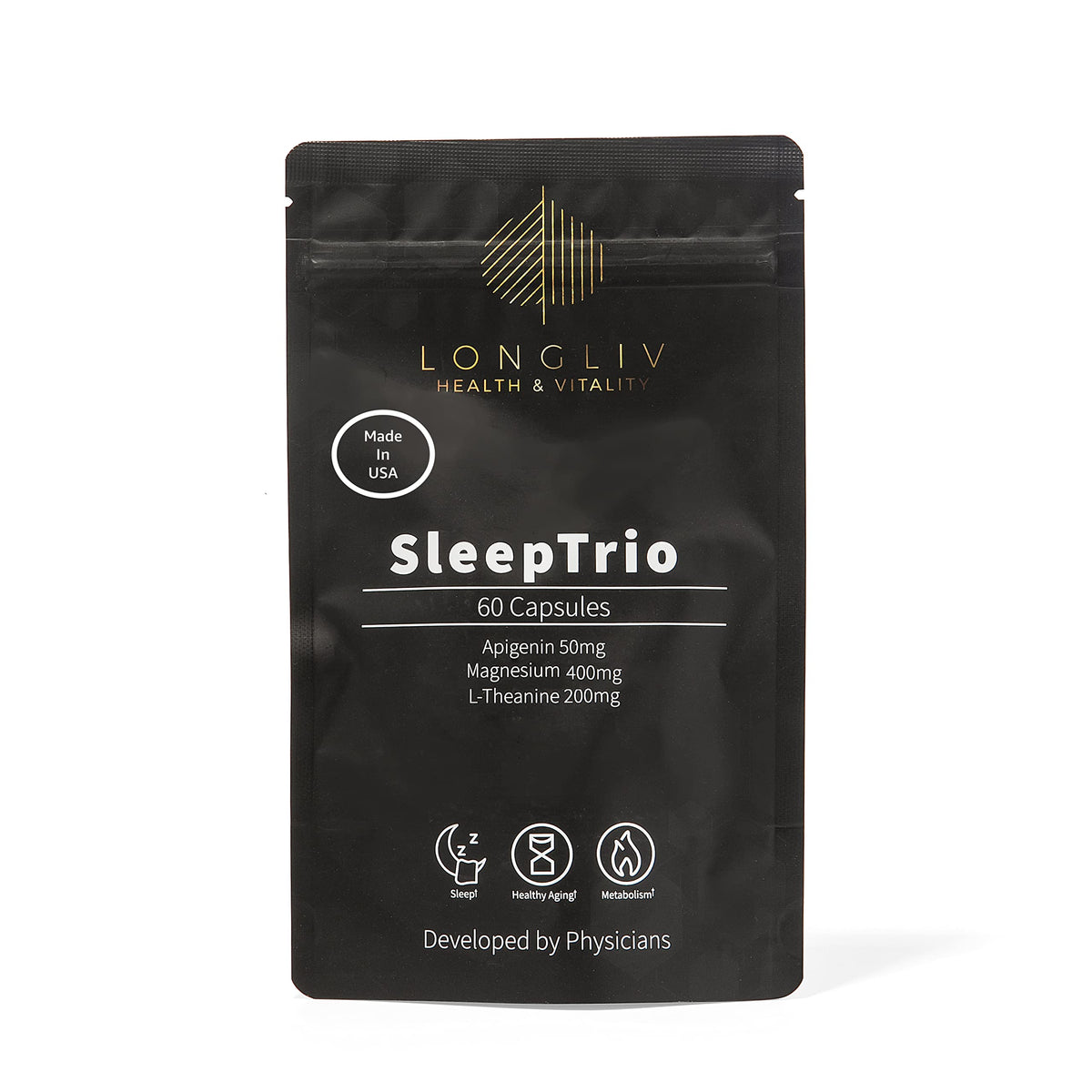 LongLiv Sleep Trio 60 capsules front view