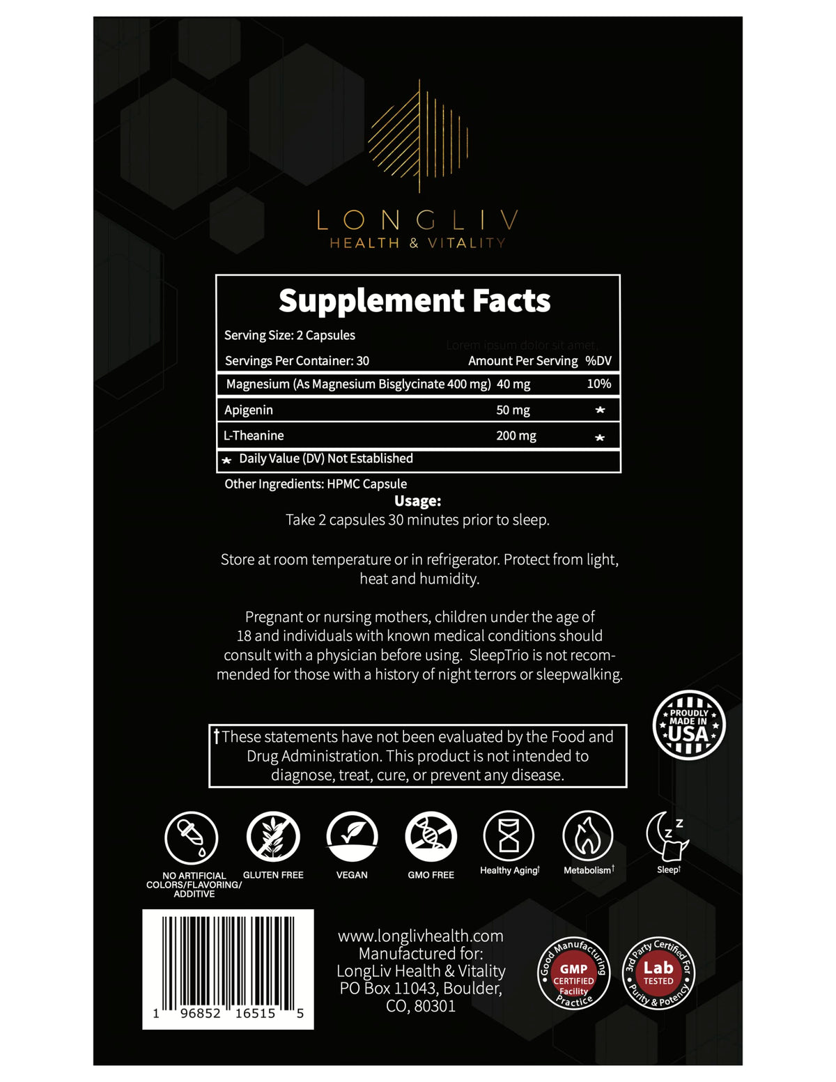 LongLiv Sleep Trio product overview