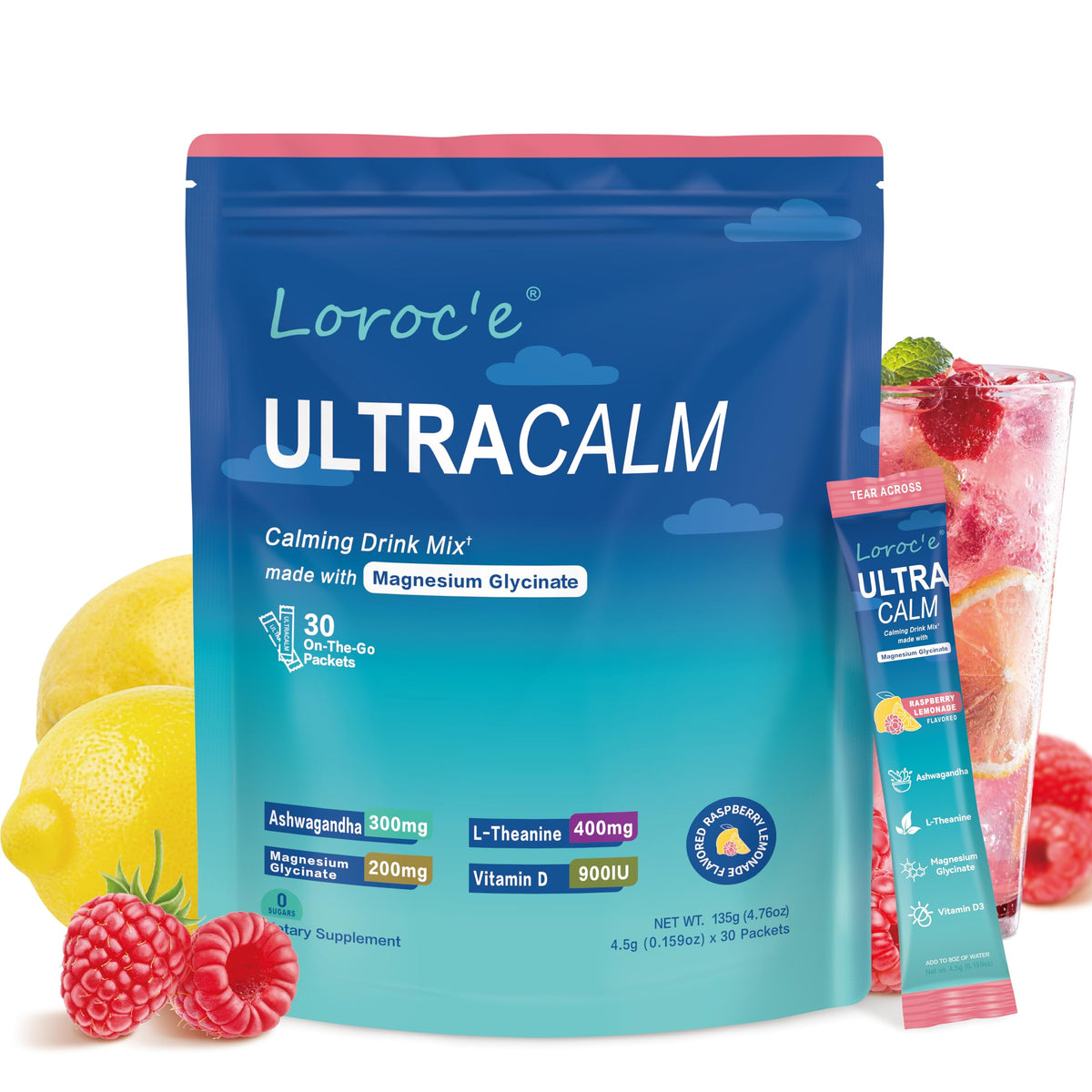 Loroc'e UltraCalm Boisson Calmante au Magnésium sachet individuel