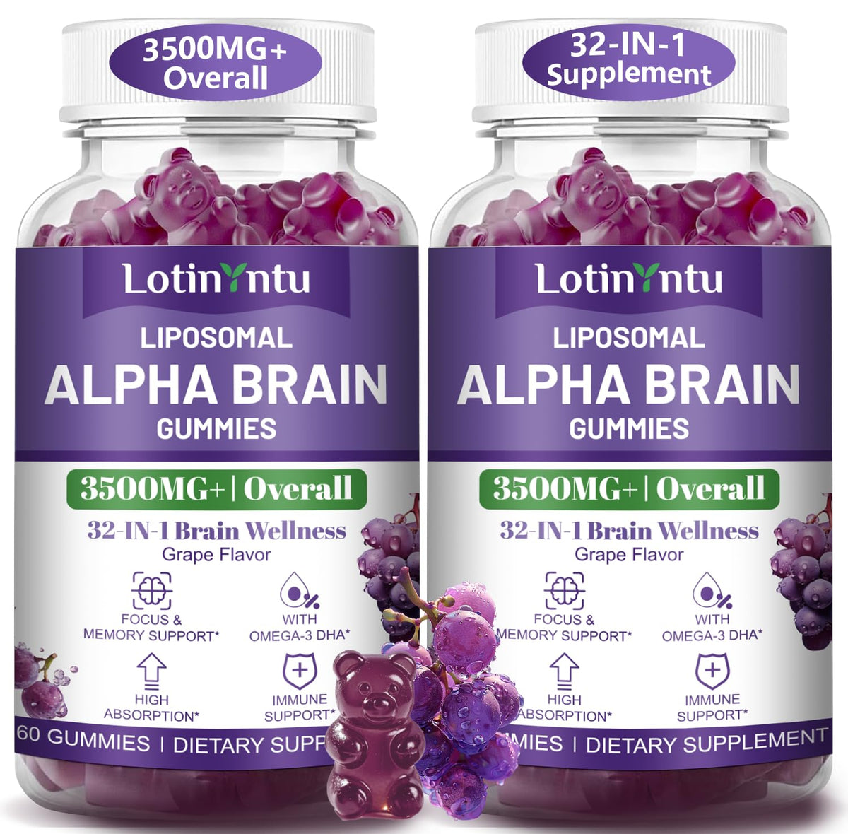 LotinYntu Gummies Alpha 3500MG paquet avant vue