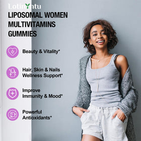 LotinYntu Gummies Multivitamines Femmes 4000MG en gros plan sur un gummy