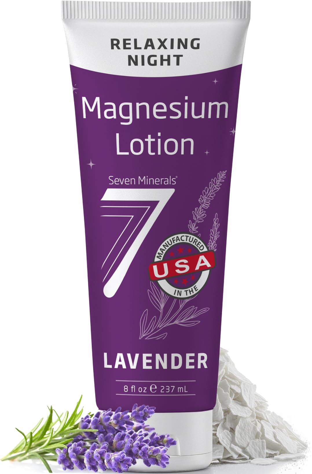 Lotion au magnésium Seven Minerals tube 8 oz vue avant
