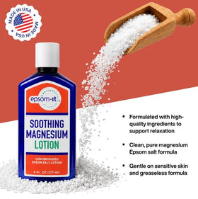 Lotion de magnésium EPSOM-IT 170g avec étiquette