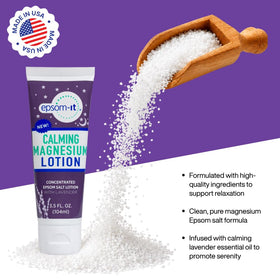 Lotion magnésium apaisante EPSOM-IT avec des fleurs de lavande