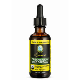 Louianna huile d'origan bio 30 ml, flacon en vue de face