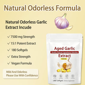 Louma NuvaPure Aged Garlic 7500mg avec dimensions de l'emballage