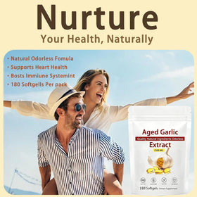 Louma NuvaPure Aged Garlic 7500mg sur une table en bois