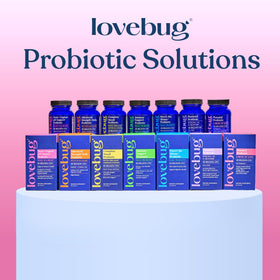 LOVEBUG Complément Alimentaire Probiotique Prénatal 30 Capsules sur un fond neutre