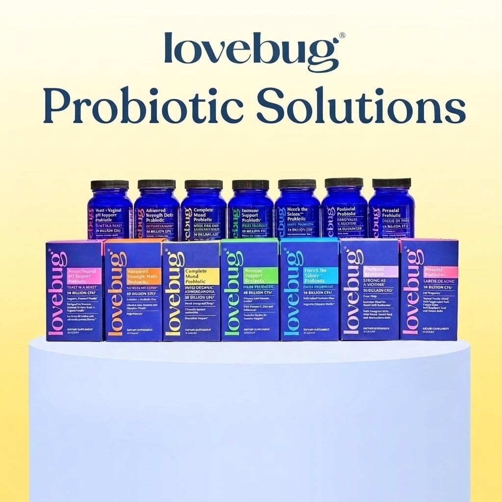 LOVEBUG Mood Probiotic gélules avec un fond naturel