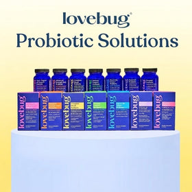 LOVEBUG Mood Probiotic gélules avec un fond naturel