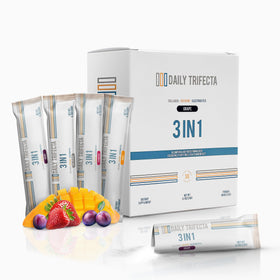 lovie style Daily Trifecta 3-en-1 Collagène Créatine Électrolytes stick packs vue de face