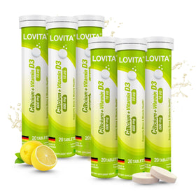 LOVITA Compléments Alimentaires Calcium + Vitamine D3 boîte avant vue