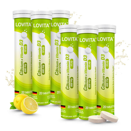 LOVITA Compléments Alimentaires Calcium + Vitamine D3 boîte avant vue