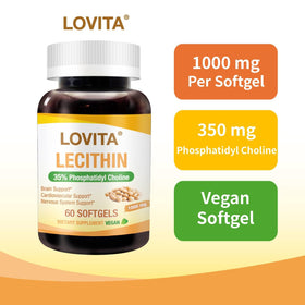 LOVITA Lecithine 1000 mg capsules végétales côté