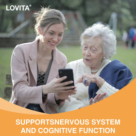 LOVITA Lecithine 1000 mg packaging avec arrière-plan
