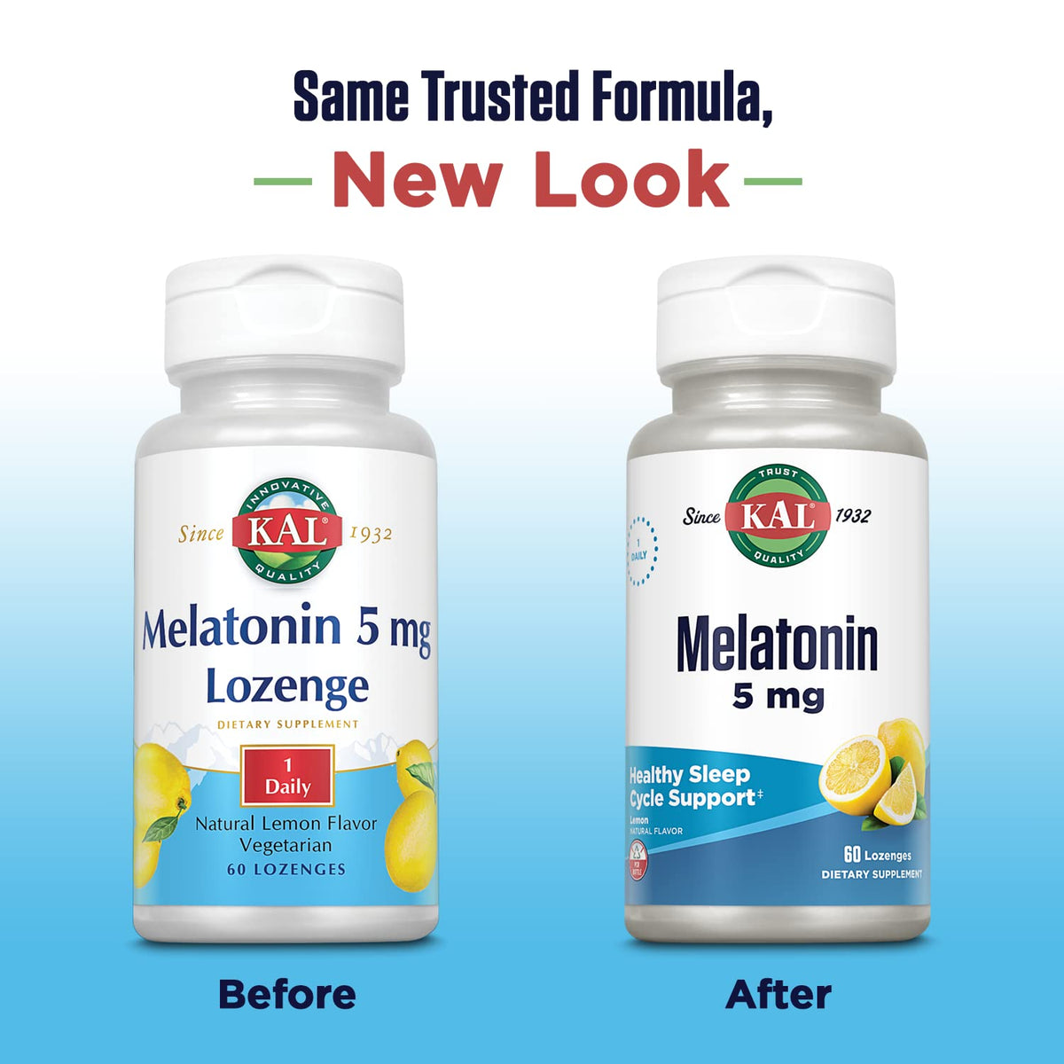 Lozenge KAL Mélatonine 5 mg avec saveur citron