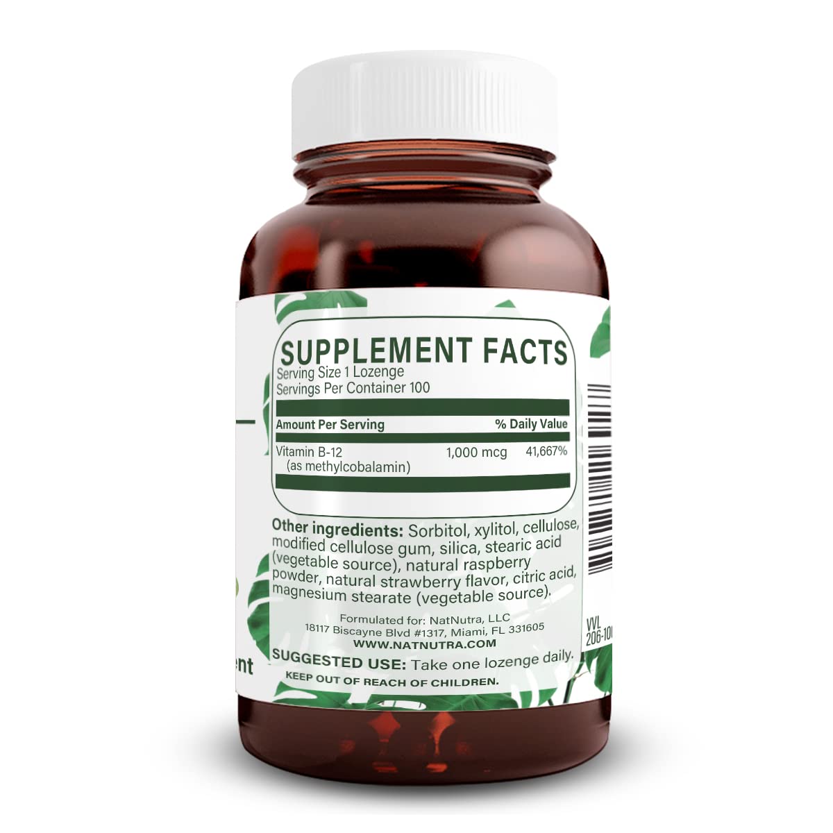 Lozenges Methyl B12 de Natural Nutra avec saveur de baies