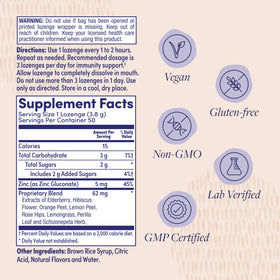 Lozenges ZAND à la Sureau et Zinc, vue de côté