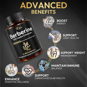 LSOIUX Complément Alimentaire Berbérine 1500mg capsules en main