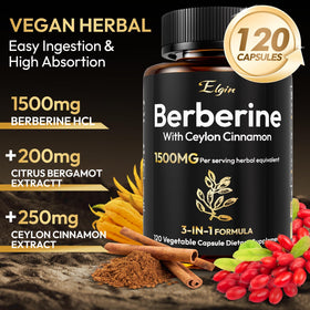 LSOIUX Complément Alimentaire Berbérine 1500mg côté avec étiquette